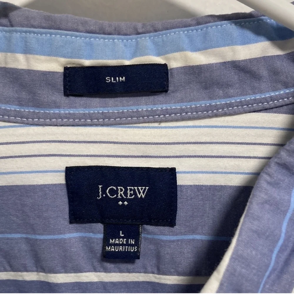 J. Crew Blue Striped Men's Shirt
